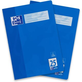 Oxford Schulheft A4, 16 Blatt, Lineatur 25, liniert, 2 Stück