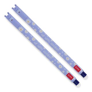 Hippo - blaue Tinte - radierbarer Stift