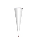 weiß rund, Rot(h)-Spitze 70 cm