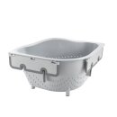 Drain-On Ecksieb Kunststoff grau