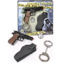 Gonher Polizistenset mit 8 Schuss und Handschellen