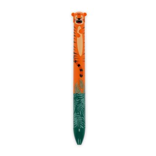 TWO-COLOUR BALLPOINT PEN - CLICK&CLACK - TIGER