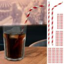 *V* Trinkhalm Rot Weiss, ca. 20cmH, 40er Pack