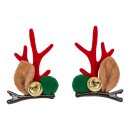 Haarclips, Rentier, 2-fach sortiert, 5 x 7 cm, im...