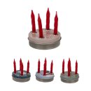 Mini-Adventskranz, 4 Minikerzen mit Sockel, 4,5 x 1,5 cm,...