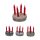 Mini-Adventskranz, 4 Minikerzen mit Sockel, 4,5 x 1,5 cm, in Geschenkverpackung, 4-fach sortiert, 24 Stk. im Display
