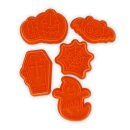 5 COOKIE CUTTERS WITH STAMPS - COOKIE TIME!
