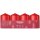 Stumpenkerze 60/40mm 4er Tray Zartes Rot