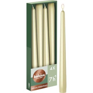 Spitzkerzen Special 234/24mm 4er Box Metallic Silber