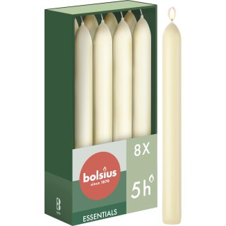 Haushaltskerzen 170/20 mm 8er Box Weiche Perle