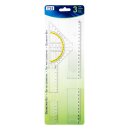 GEOMETRIESET 3 TEILIG mit Geodreieck