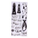 Clear Stamps - Fische, Leuchtturm & Co., 97x205mm, 17...