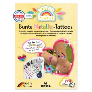 Lovely Planet Bunte Metallic-Tattoos
