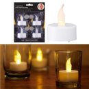 AAO *V* LED Teelicht mit Timer, 4er Set, auf Blister