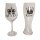 Trinkglas, King & Queen, für ca. 600 & 430 ml, H: ca. 23 cm, 2er Set in Kunststoff-Box