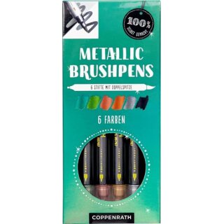 Metallic Brushpens: Grün - 100% selbst gemacht