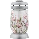 Laterne aus Glas mit Magnolie – 22,5x11 cm (HxB)...