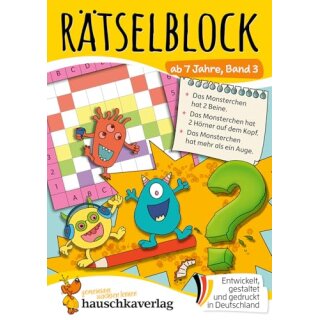 Rätselblock ab 7 Jahre, Band 3, A5-Block