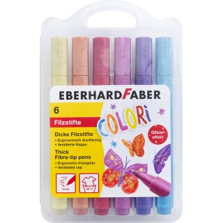Filzstifte dick Colori Glitter 6er