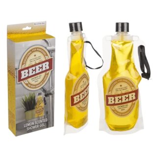 Duschgel, Bier, ca. 300 ml im PET-Beutel mit Deckel (nachfüllbar) in Geschenkverpackung