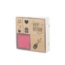 Stempelset Party - 6 Stempel + Stempelkissen