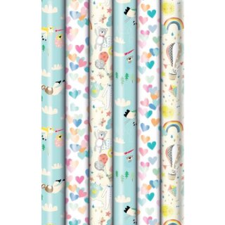 Geschenkpapier Baby 70x200cm 3fach sortiert