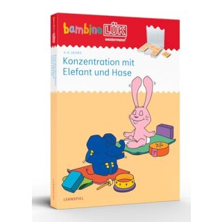 bambinoLÜK-Set Konzentration mit Elefant und Hase ab 4