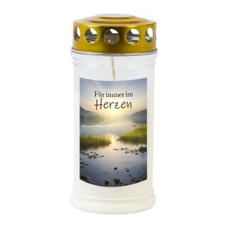 Gedenk-Kerze "Für immer im Herz" #1
