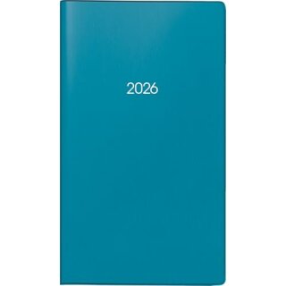 Taschenkalender9x15cm 2S/1M petrol