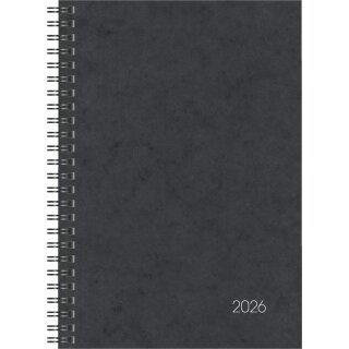 Buchkalender A5 schwarz 2S/1W WireO