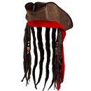 Piratenhut Dirty Jack mit Haar