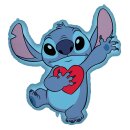 Folienballon Disney Stitch mit Herz blau 75x86cm (Helium...