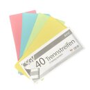 40 Trennstreifen A4 farbig sortiert – Recyclingkarton 190 g/m² – Register Trennblätter für Ordner & Ringbuch – mit Blauem Engel – Rot, Blau, Gelb, Grün