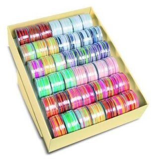 PRÄSENT Bastband Raffia Multi mehrfarbig 10m sortiert