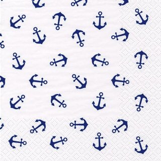 ti-flair Serviette Anchor blue 33x33cm