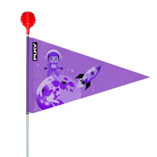PUKY Sicherheitswimpel faltbar für Kinderfahrräder purple