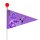 PUKY Sicherheitswimpel faltbar für Kinderfahrräder purple