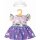 Puppenkleid Fee und Einhorn mit Silberkrone lila Größe 28-35cm