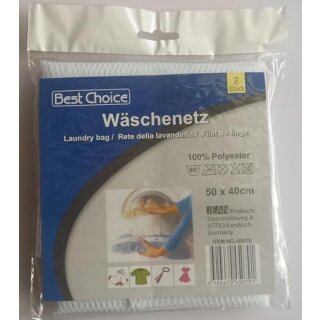 Wäschenetz XL mit Reißverschluss 50x40cm 2 Stück