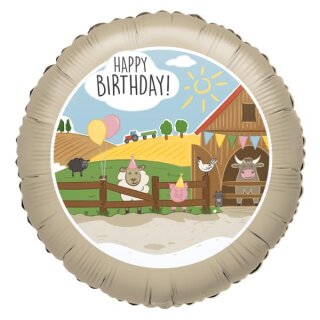 Standard Farm Party Folienballon C40 verpackt 43 cm (inkl. Helium 2,50 €)