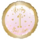 Standard 1st Birthday Girl Folienballon C40 verpackt 43...