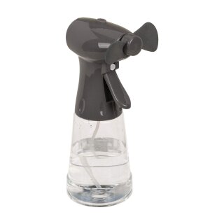 Ventilator mit Sprühflasche, ca. 22 cm, aus Kunststoff, 2-farbig sortiert, für 3 Mignon Batterien (AA) 12 Stück im Display