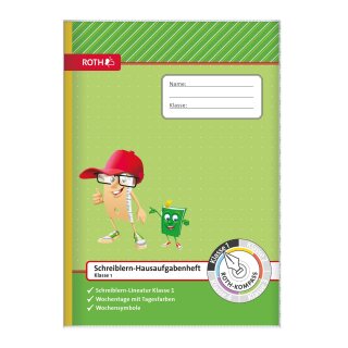 Schreiblern-Hausaufgabenheft 1. Klasse 1 Woche 2 Seiten, 96 Seiten, für die 1. Klasse, mit Schutzumschlag A4