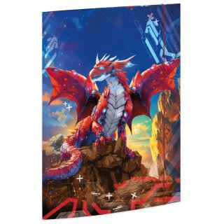 Robo-Drache Gummizugverschluss, Einschlagklappen, bis DIN A3 32 x 43 cm