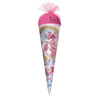 Einhorn Beauty rund, Tüllverschluss 50 cm