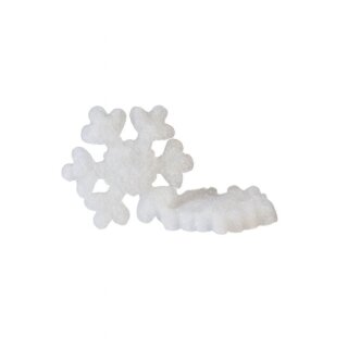 Flocke "NEU" ca. 2cm stark. 11cm. 4 St. Stck./ Btl.. weiß @