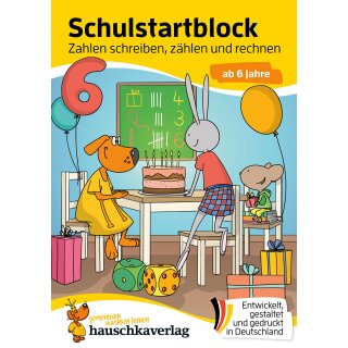 Schulstart-Block ab 6 Jahre – Zahlen schreiben, zählen und rechnen, A5-Block