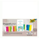 folia Briefkarten doppelt hoch weiß DIN lang 25...