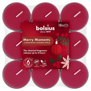 Duft-Teelichte Alu 4 Stunden 18er Pack True Glow Merry moments