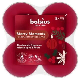 Maxi-Lichte transparent 8 Stunden 8er Pack True Glow Merry moments